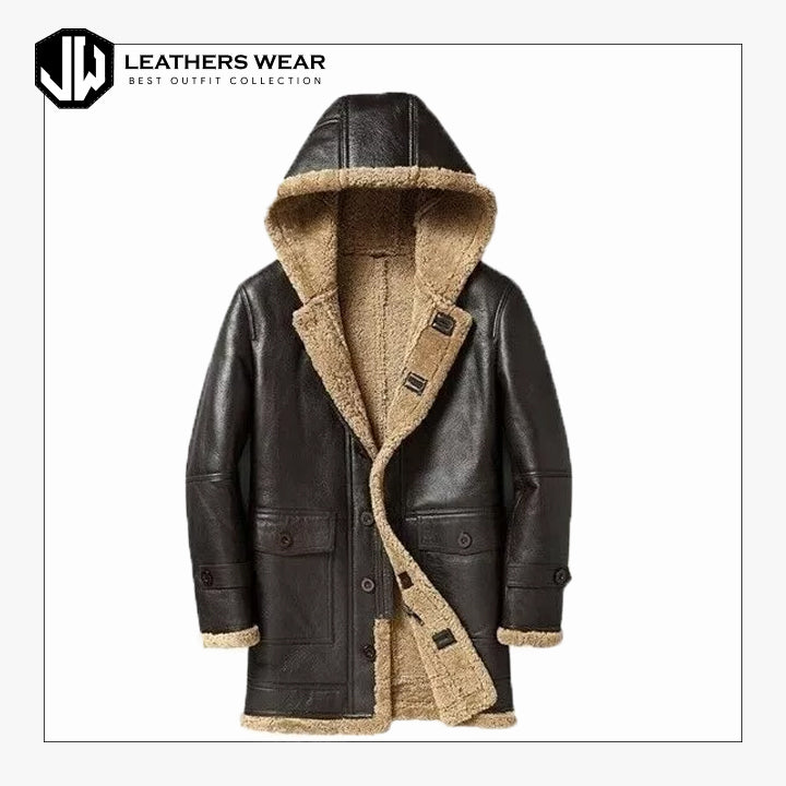 Mens Faux Shearling Coat