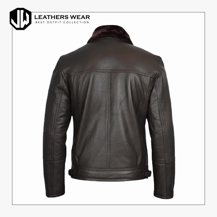 Mens Genuine Sheep Skin Shearling Jacket