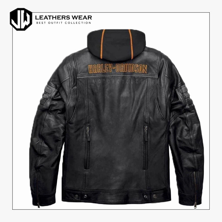 Mens Harley Davidson Leather Jacket Hoodie
