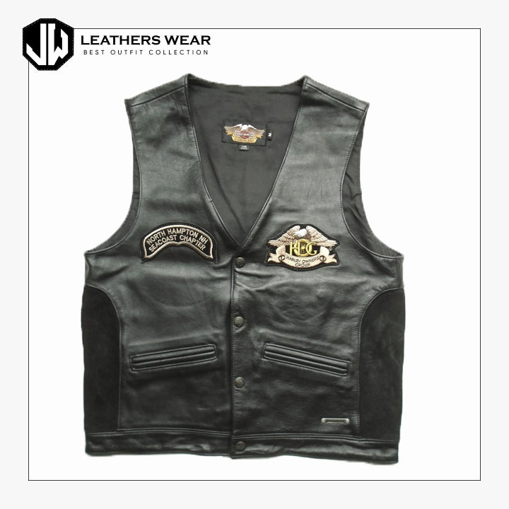 Mens Harley Leather Vest