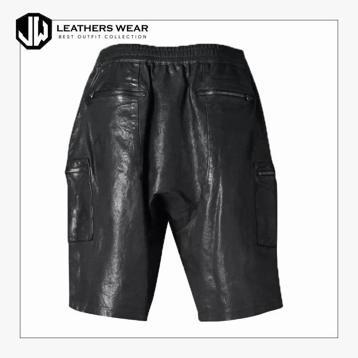Mens Lamb Leather Shorts