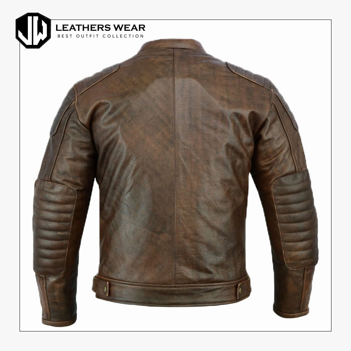 Mens Leather Biker Jacket