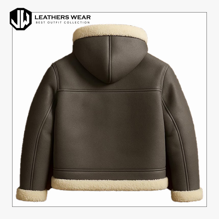 Mens Leather Bomber Jacket