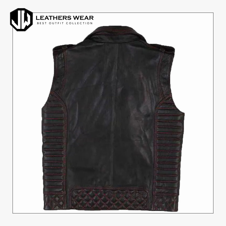 Mens Leather Motorcycle Vest Leathers Wear
