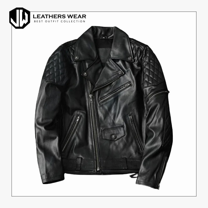 Mens Leather Racer Jacket