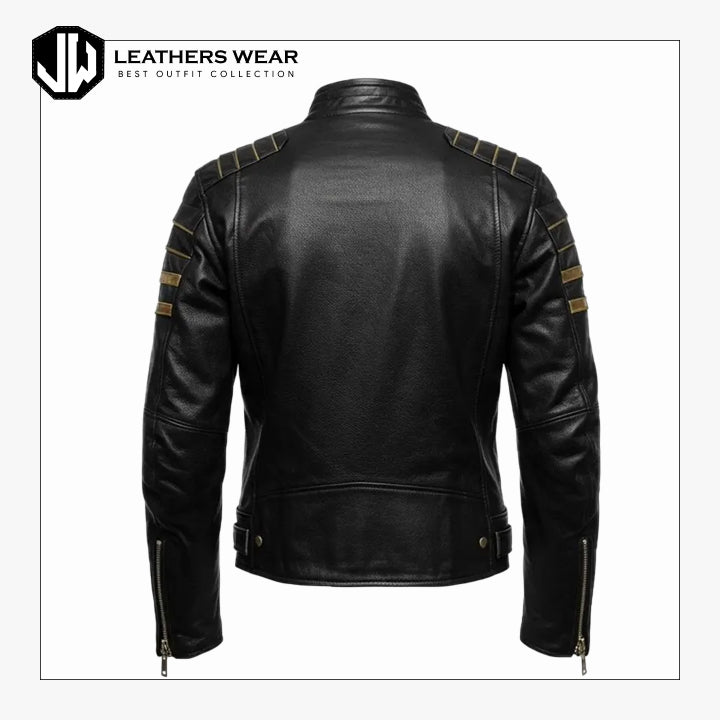 Mens Leather Riding Jacket