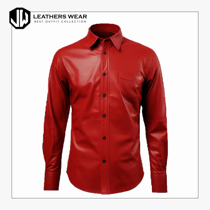 Mens Leather Shirt Leathers Wear