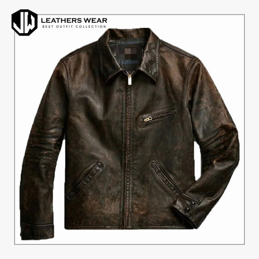Mens Leather Trucker Jacket Leathers Wear