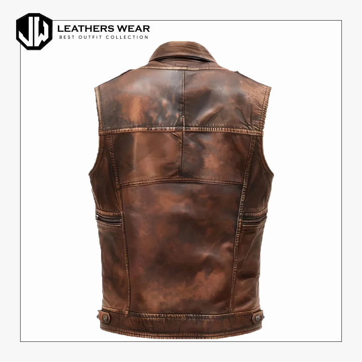 Mens Leather Vests Leathers Wear