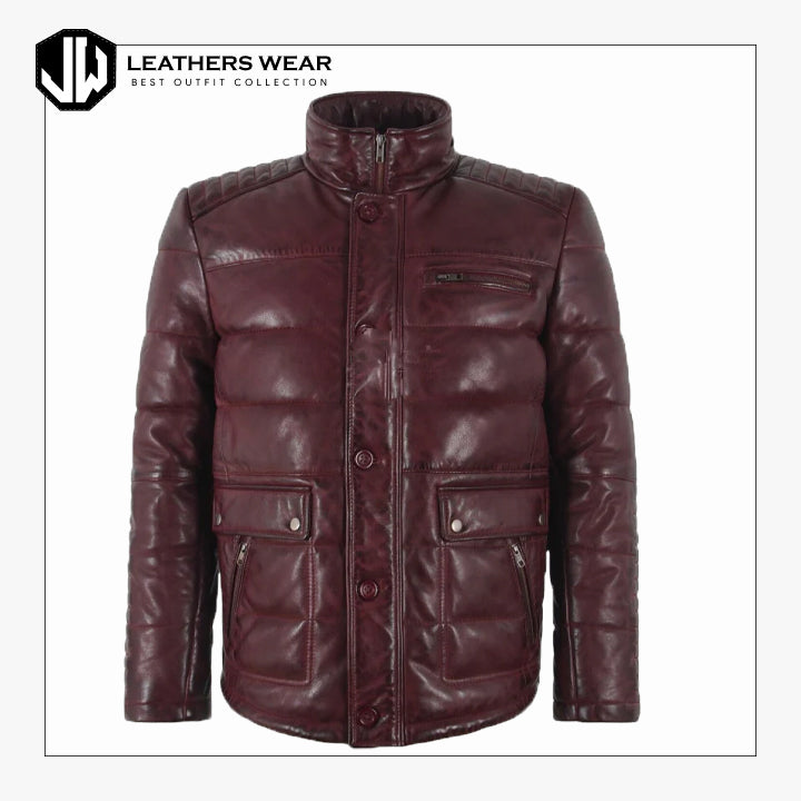 Mens Puffer Jacket Leathers Wear