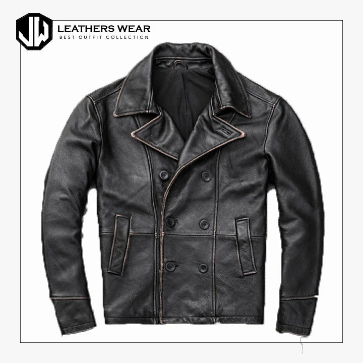 Mens Worn Leather Jacket