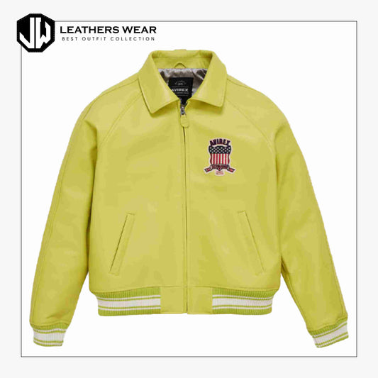 New Avirex Fashion Glacier Color Jacket Leathers Wear