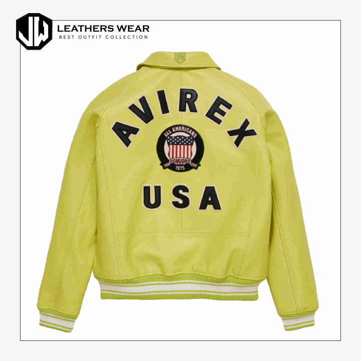New Avirex Fashion Glacier Color Jacket Leathers Wear