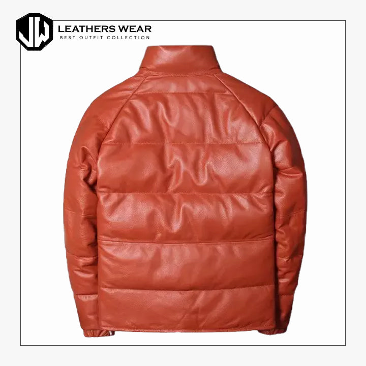 Puffer Leather Warm Jacket