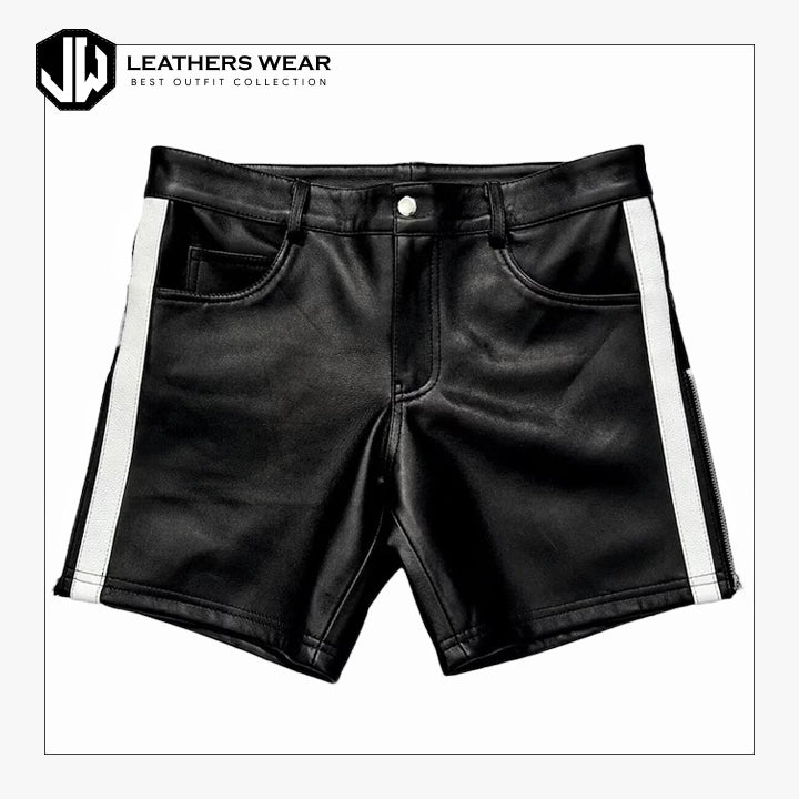 Quilted Leather Shorts