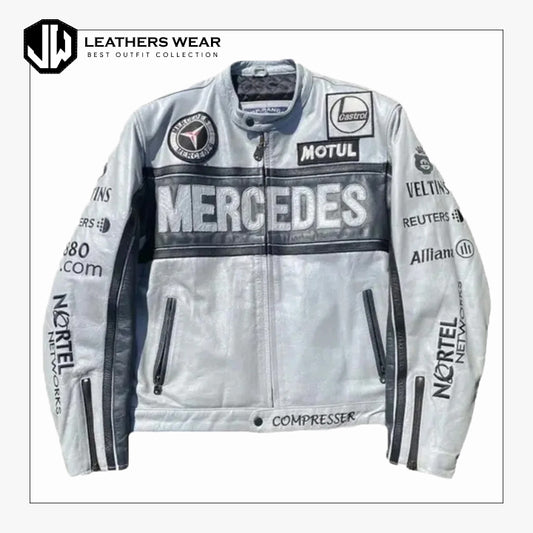 Rare Mercedes Racing Leather Jacket Leathers Wear