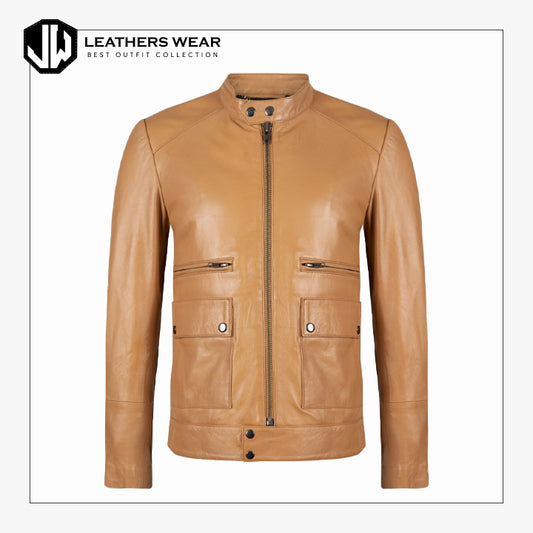 Real Leather Aviator Jacket Mens