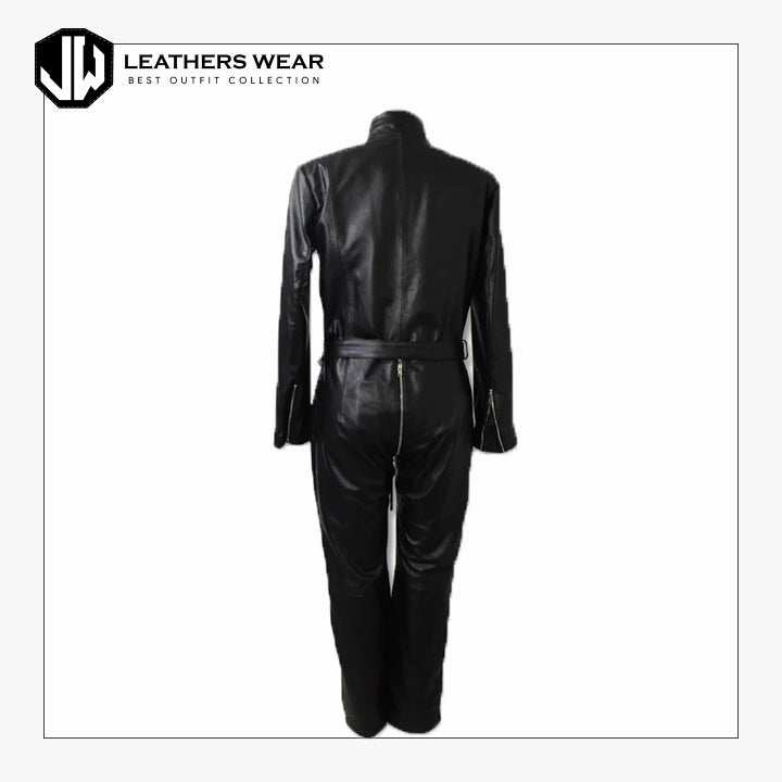 Real Leather Jumpsuit
