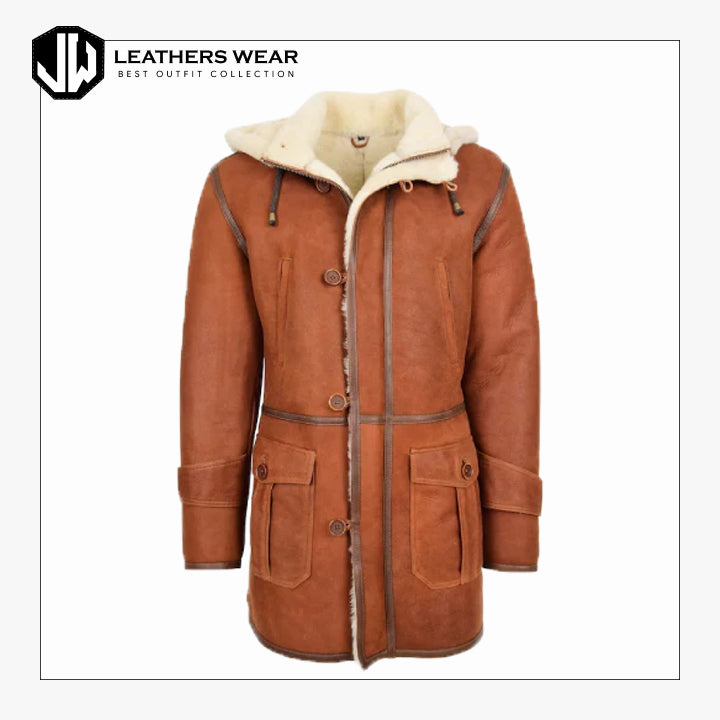 Real Sheepskin Coat Mens Leathers Wear