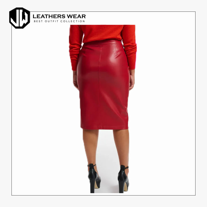 Red Leather Skirt Leathers Wear