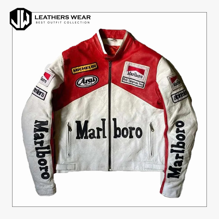 Red Motorcycle Jacket Leathers Wear