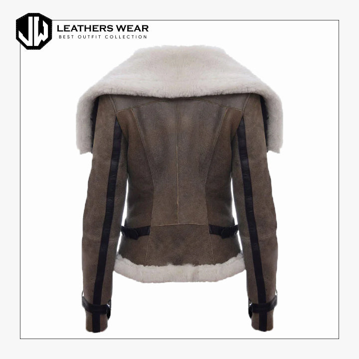 Shearling Aviator Jacket Womens Leathers Wear
