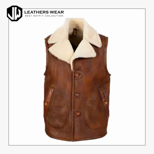Sheepskin Leather Fur Vest
