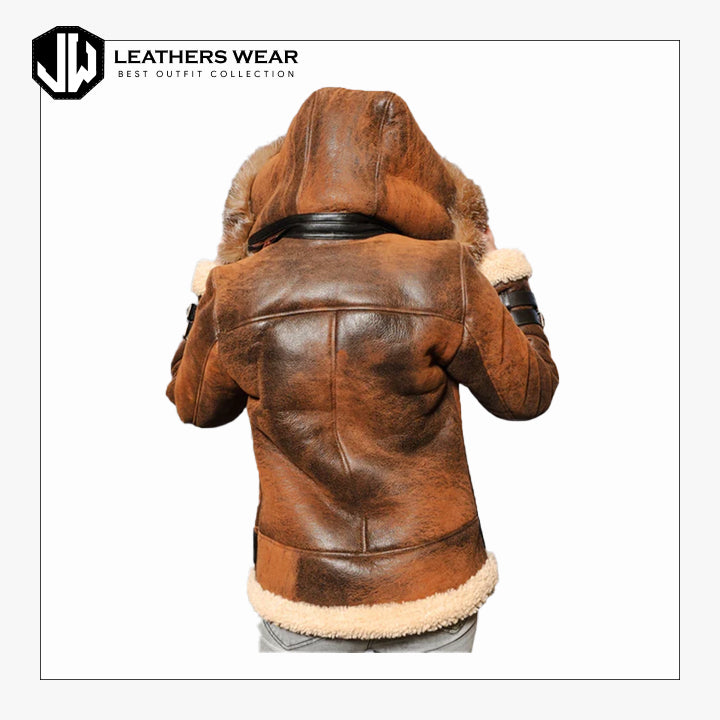 Sheepskin Aviator Jacket Womens