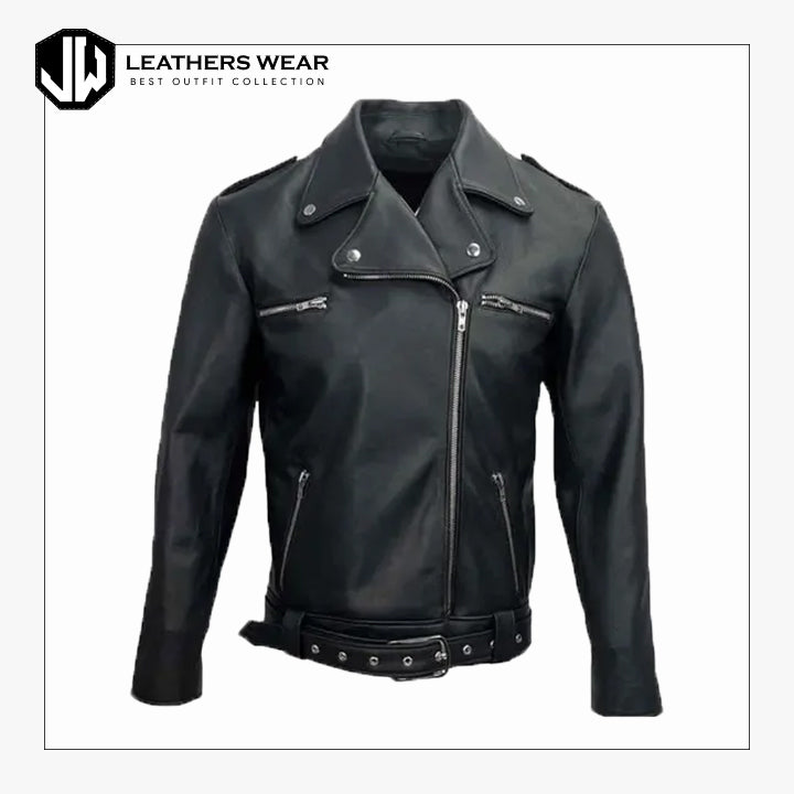 Slim Fit Biker Leather Jacket