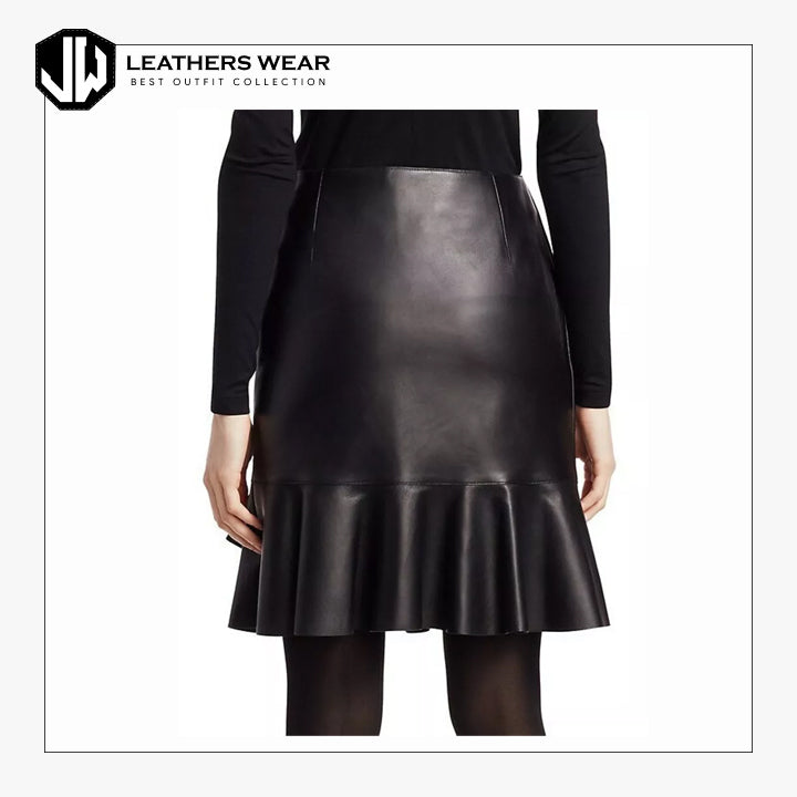 Stylish Black Short Ruffled Skirt