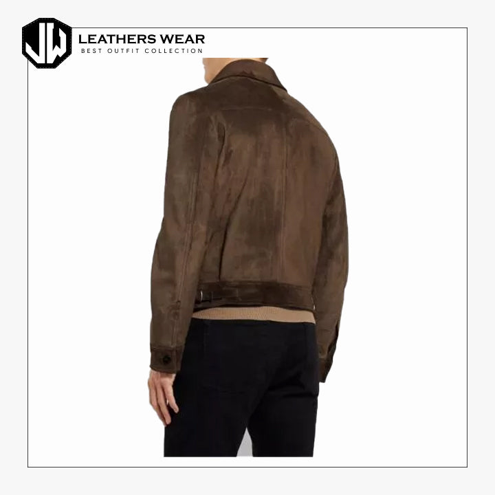 Suede Biker Jacket Men