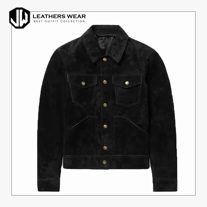 Suede Leather Biker Jacket Leathers Wear