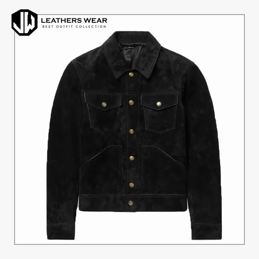 Suede Leather Biker Jacket Leathers Wear