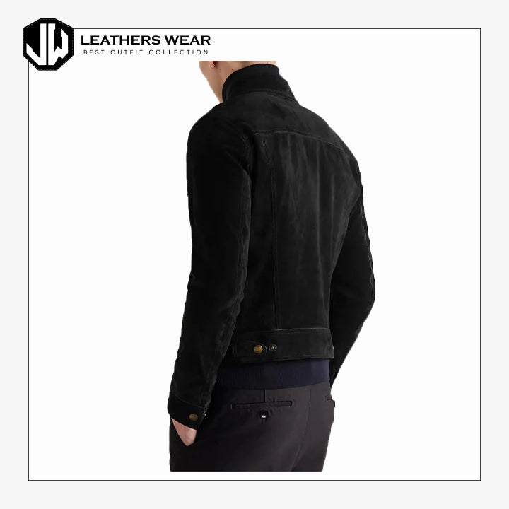 Suede Leather Biker Jacket Leathers Wear