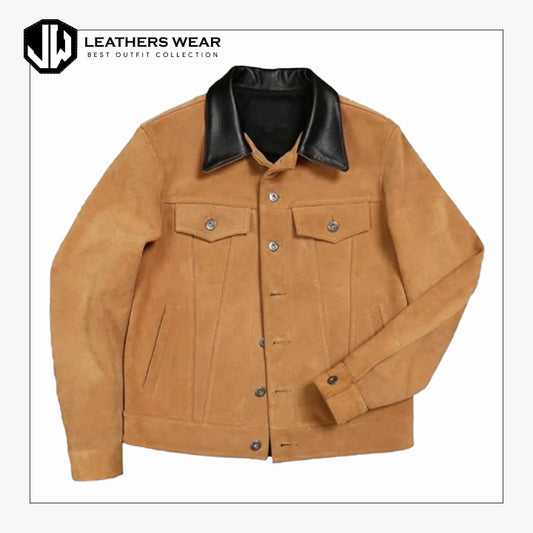 Suede Leather Trucker Jacket Leathers Wear