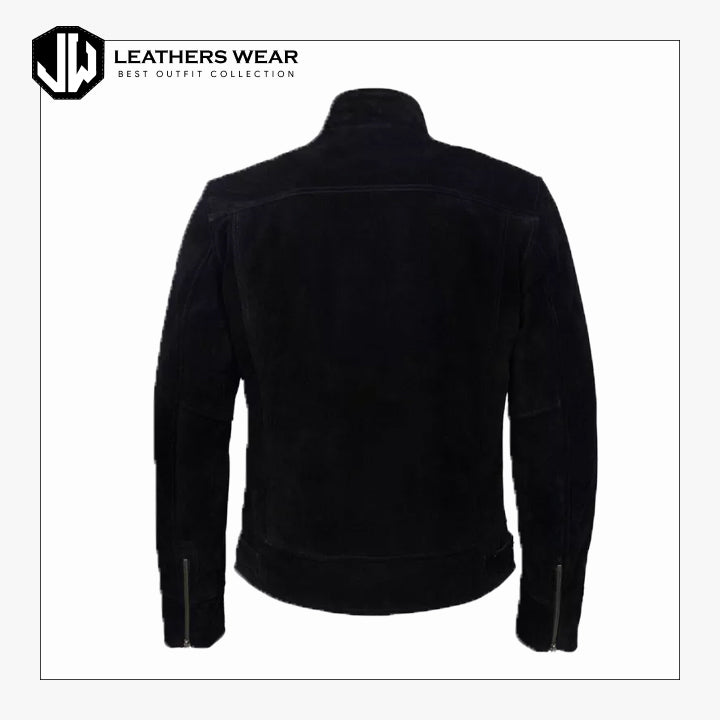 Suede Stand Collar Jacket