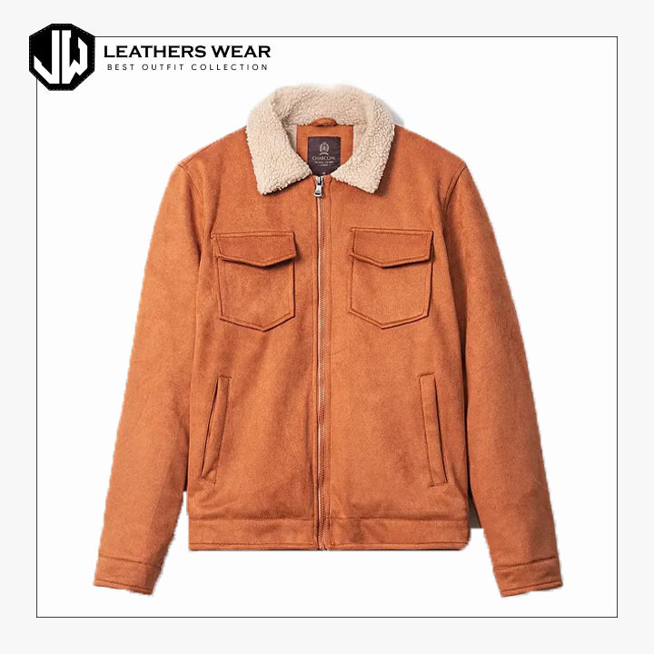 Tan Suede Biker Jacket