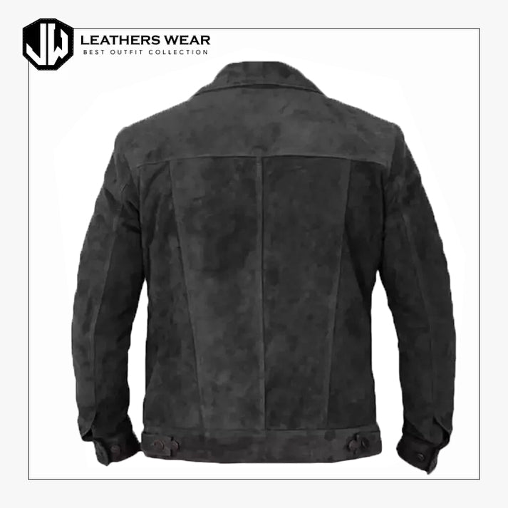Trucker Leather Jacket Mens