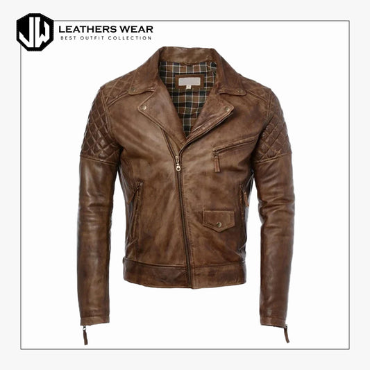 Vintage Leather Biker Jacket