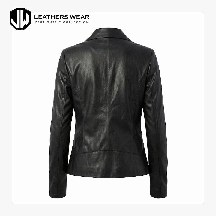 Vintage Leather Blazer Womens