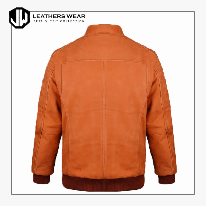 Vintage Leather Bomber Jacket Mens