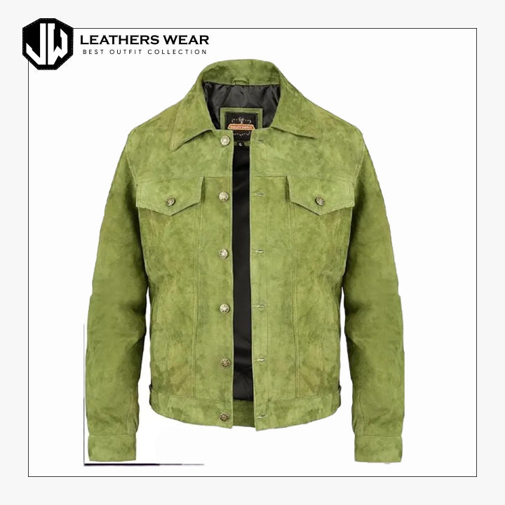 Vintage Trucker Leather Suede Jacket
