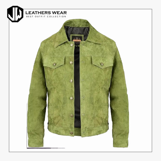 Vintage Trucker Leather Suede Jacket