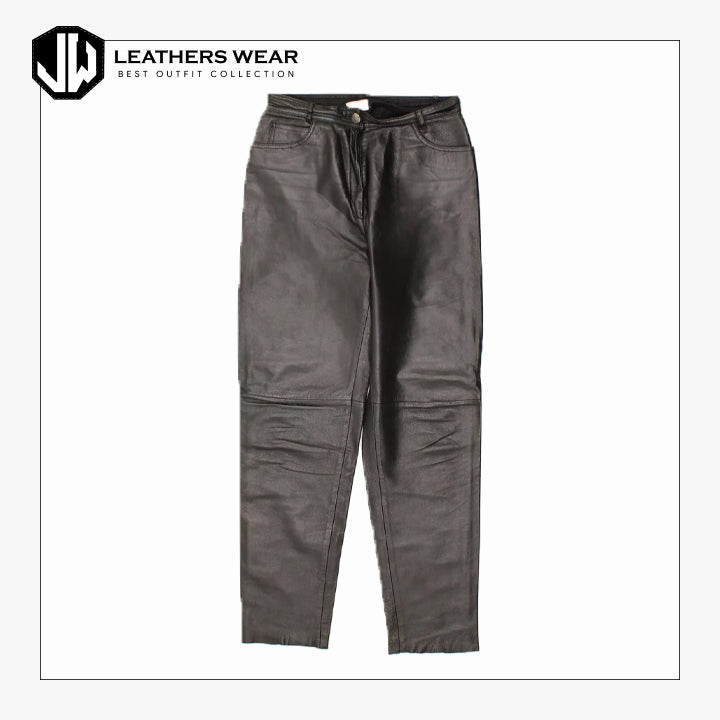 Vintage Womens Leather Casual Trousers