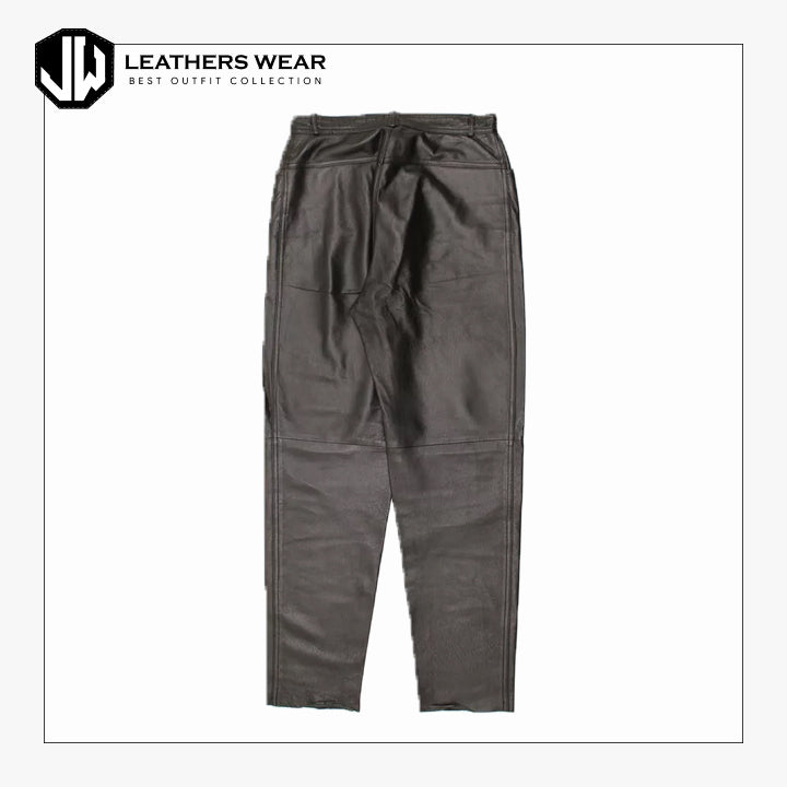 Vintage Womens Leather Casual Trousers