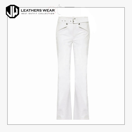 White Leather Pants Womens Leathers Wear