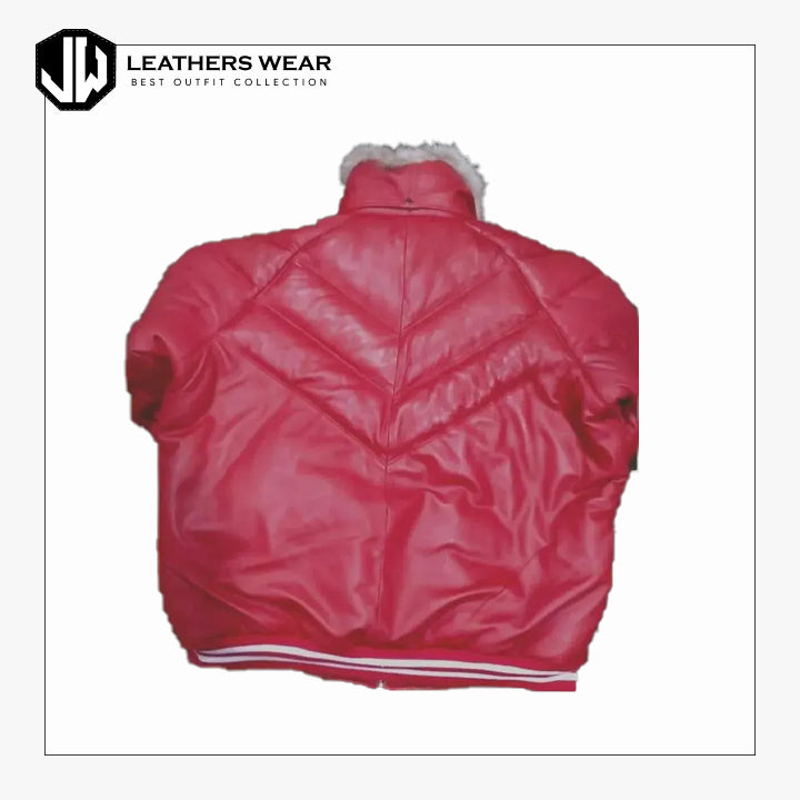Winter Warm Quilted Leather Jacket