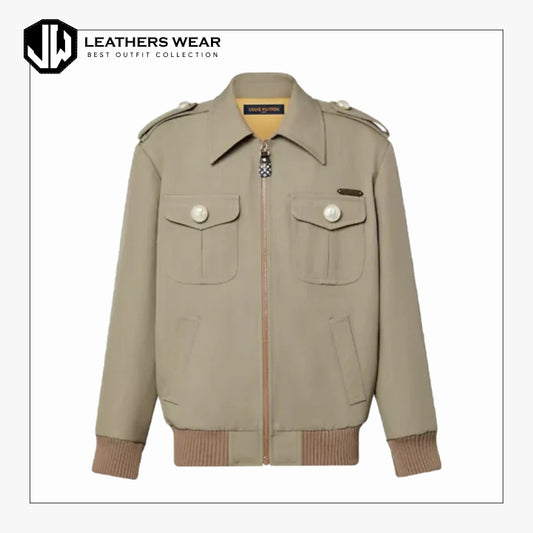 Women Button Aviator Jacket Leathers Wear
