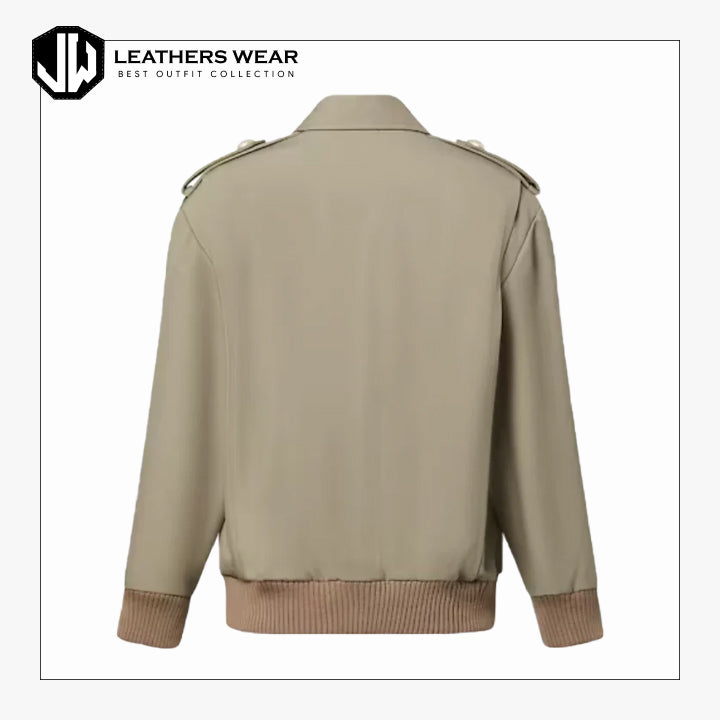 Women Button Aviator Jacket Leathers Wear