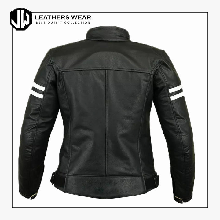 Women Motorbike Jacket Black